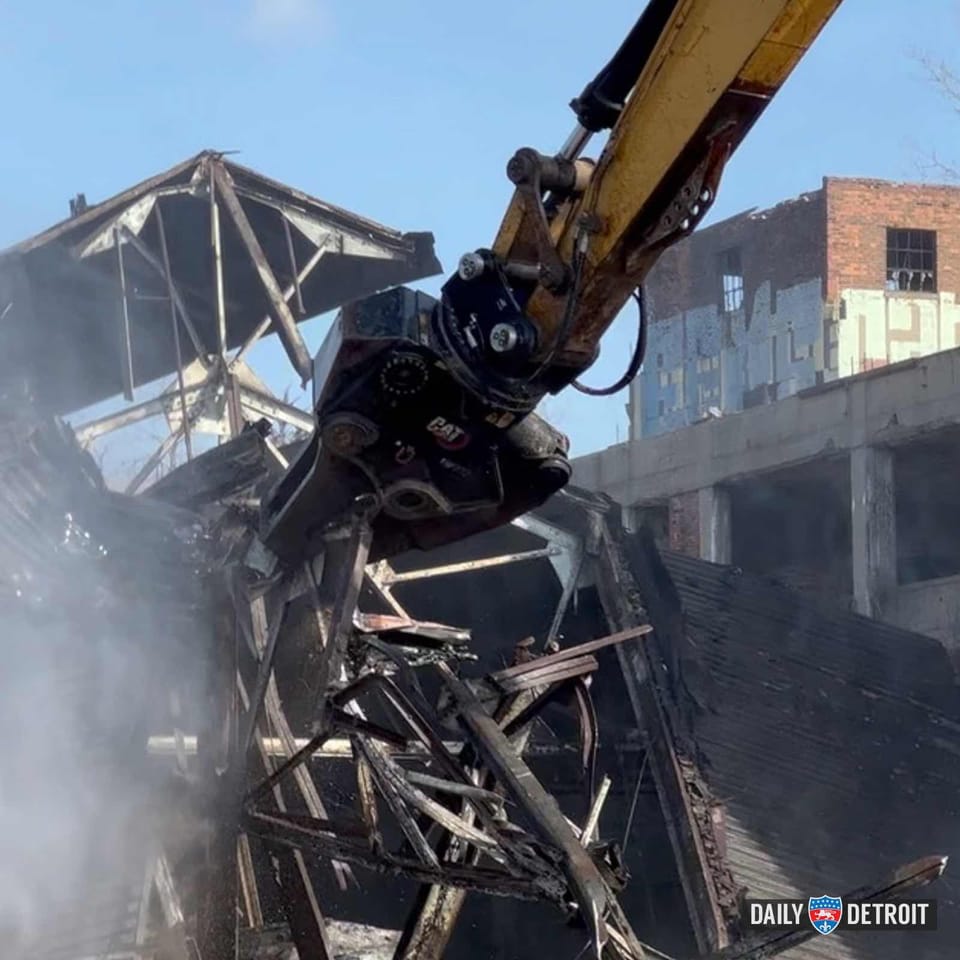 Featured image for the Packard Plant coming down // Tigers optimism // Larkin out for two weeks podcast.